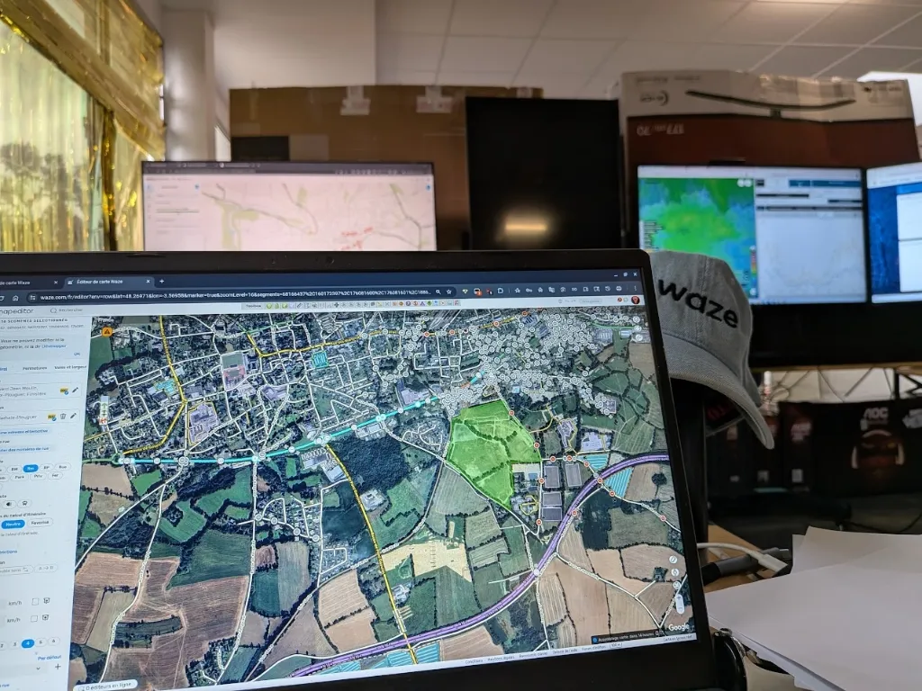 Préparation de la carte Waze